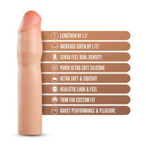 Performance Plus Silicone Penis Extender 1.5 Inch Beige SLEEVES
